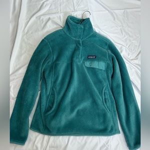 Size S Patagonia Fleece Snap T Pullover Sweater Womens S Teal Jacket